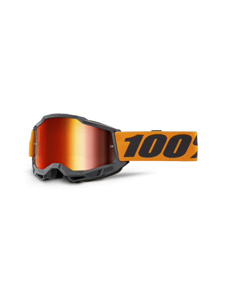 Masque cross 100% Accuri 2 Orange - Ecran Iridium Rouge