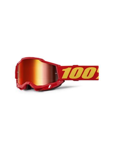 Masque cross 100% Accuri 2 Rouge - Ecran Iridium Rouge