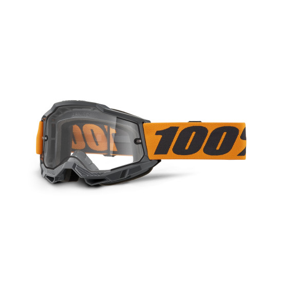 Masque cross 100% Accuri 2 Enduro Orange - Ecran Clair