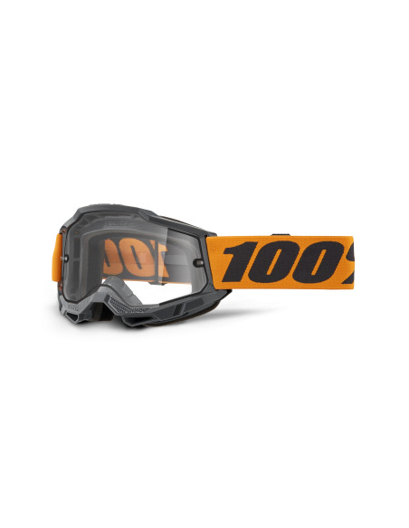Masque cross 100% Accuri 2 Enduro Orange - Ecran Clair