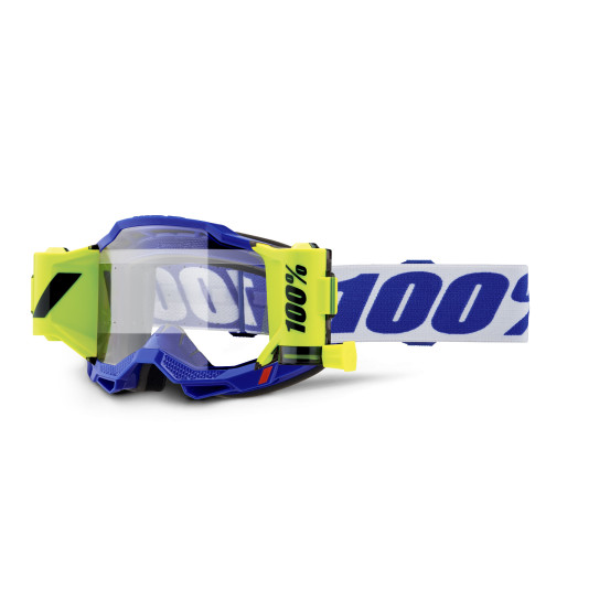 Masque cross 100% Accuri 2 Forecast Bleu - Ecran Clair
