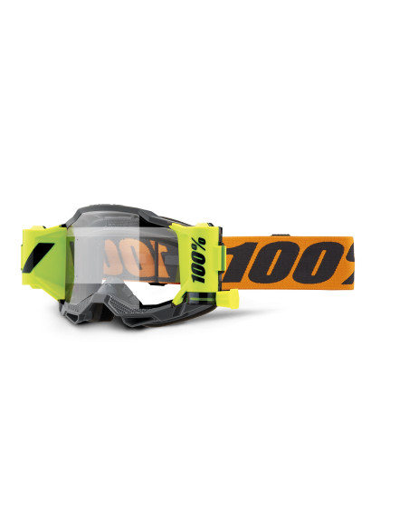 Masque cross 100% Accuri 2 Forecast Orange - Ecran Clair