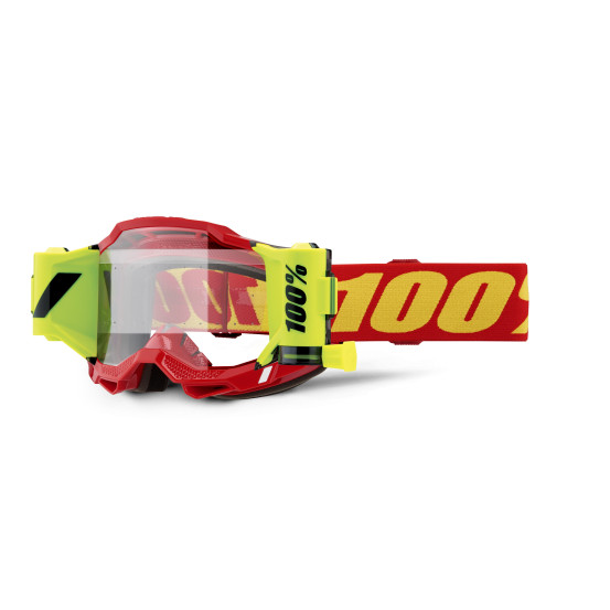 Masque cross 100% Accuri 2 Forecast Rouge - Ecran Clair