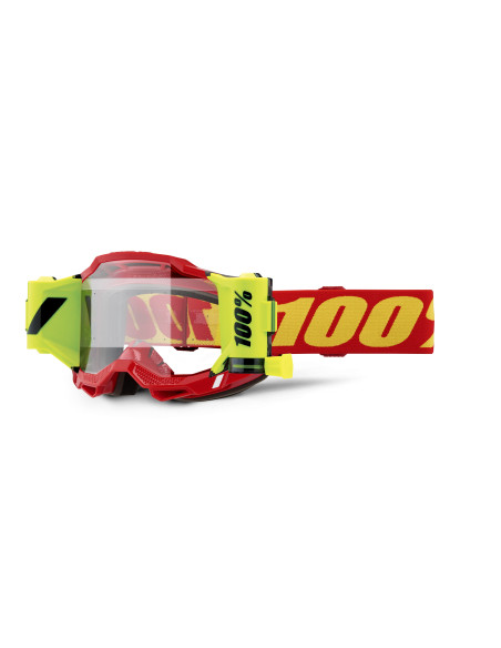 Masque cross 100% Accuri 2 Forecast Rouge - Ecran Clair