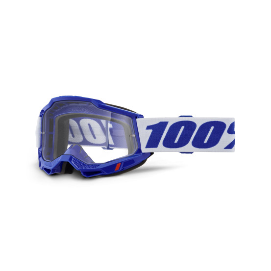 Masque cross 100% Accuri 2 OTG Bleu - Ecran Clair