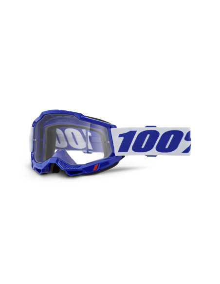 Masque cross 100% Accuri 2 OTG Bleu - Ecran Clair