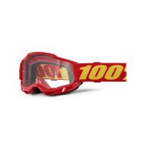 Masque cross 100% Accuri 2 OTG Rouge - Ecran Clair