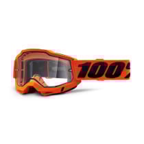 Masque cross 100% Accuri 2 Enduro Orange - Double ecran clair