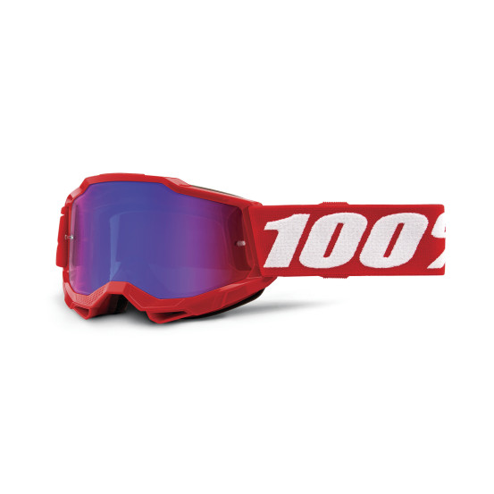 Masque cross enfant 100% Accuri 2 Rouge - Ecran iridium rouge/bleu