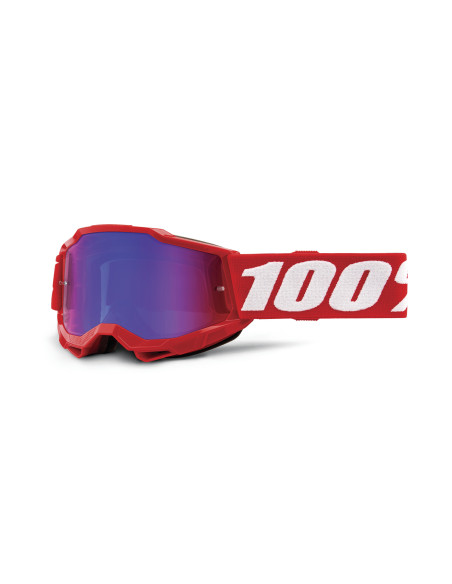 Masque cross enfant 100% Accuri 2 Rouge - Ecran iridium rouge/bleu