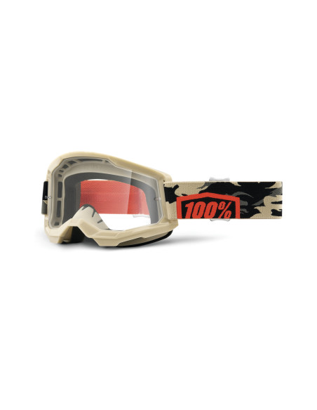 Masque cross 100% Strata 2 Kombat - Ecran clair