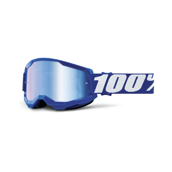 Masque cross 100% Strata 2 Bleu - Ecran Iridium bleu