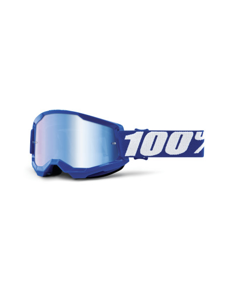 Masque cross 100% Strata 2 Bleu - Ecran Iridium bleu