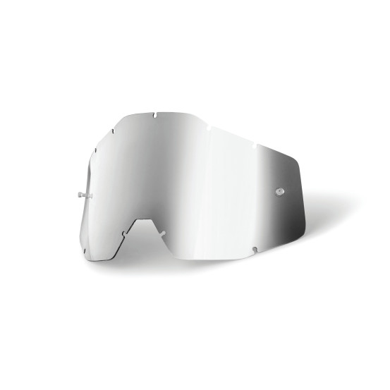 Ecran 100% Iridium Argent Anti-buée pour Masque cross Racecraft, Accuri, Strata