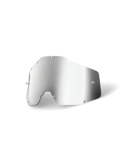 Ecran 100% Iridium Argent Anti-buée pour Masque cross Racecraft, Accuri, Strata