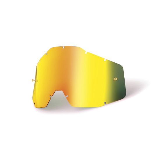 Ecran 100% Iridium Or Anti-buée pour Masque cross Racecraft, Accuri, Strata