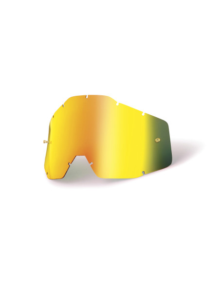 Ecran 100% Iridium Or Anti-buée pour Masque cross Racecraft, Accuri, Strata