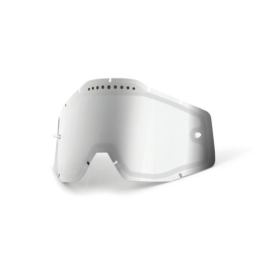 Ecran 100% Iridium Argent double ventilé pour Masque cross Racecraft, Accuri, Strata