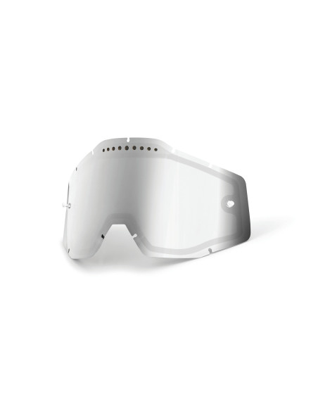 Ecran 100% Iridium Argent double ventilé pour Masque cross Racecraft, Accuri, Strata