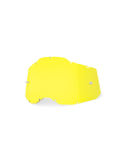 Ecran 100% pour masque cross Racecraft 2 / Accuri 2 / Strata 2 - Jaune