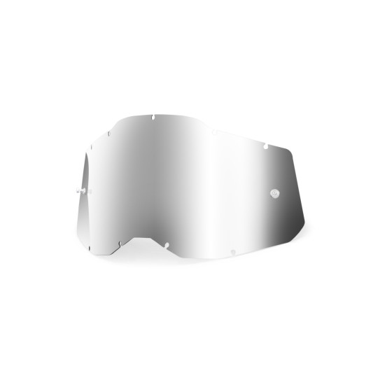 Ecran 100% pour masque cross Racecraft 2 / Accuri 2 / Strata 2 - Iridium argent
