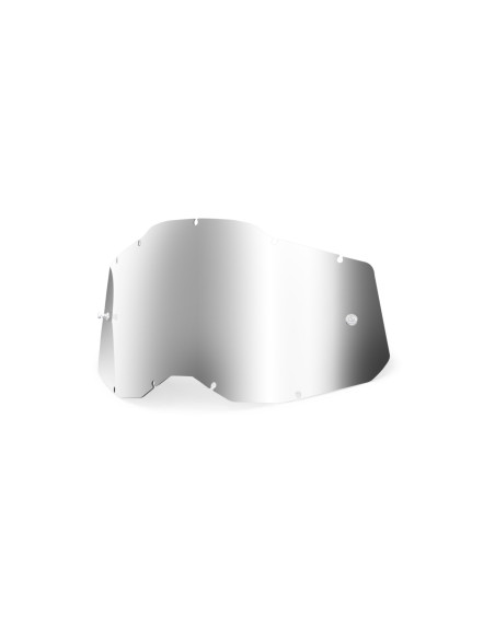 Ecran 100% pour masque cross Racecraft 2 / Accuri 2 / Strata 2 - Iridium argent