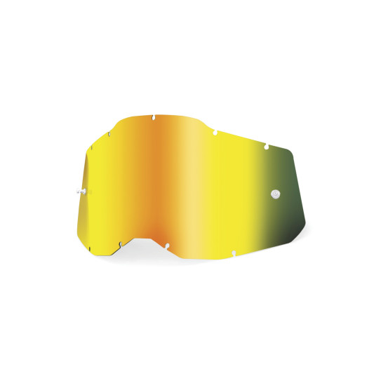 Ecran 100% pour masque cross Racecraft 2 / Accuri 2 / Strata 2 - Iridium or