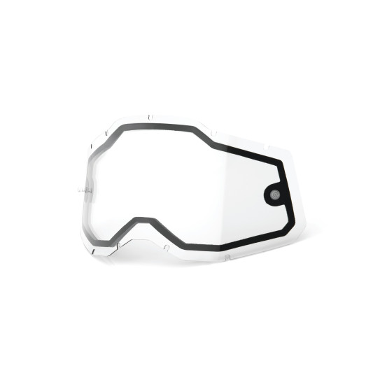 Ecran Double 100% pour masque cross Racecraft 2 / Accuri 2 / Strata 2 - clair