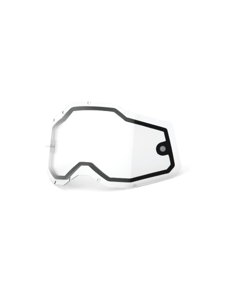 Ecran Double 100% pour masque cross Racecraft 2 / Accuri 2 / Strata 2 - clair