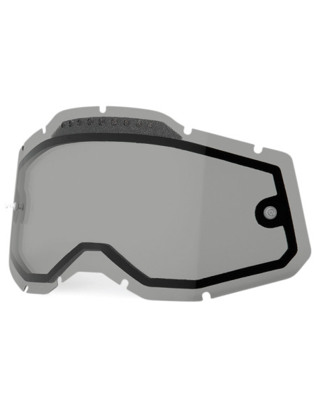 Ecran Double ventilé 100% pour masque cross Racecraft 2 / Accuri 2 / Strata 2 - fumé