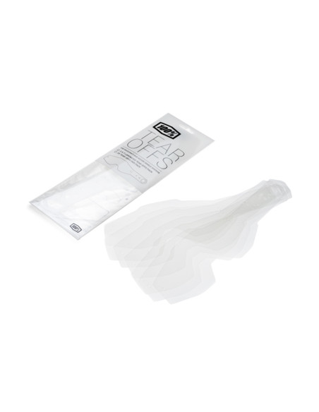 Tear-Offs 100% standard pack de 20 pièces pour Masque cross Racecraft, Accuri, Strata