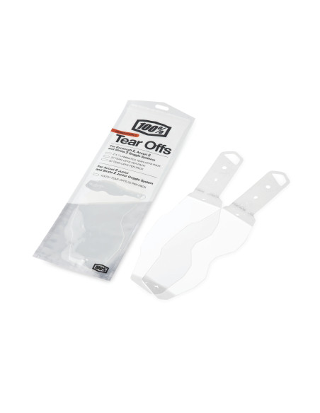 Tear-offs laminés 100% Racecraft 2 / Accuri 2 / Strata 2 - pack de 2 x 7pcs