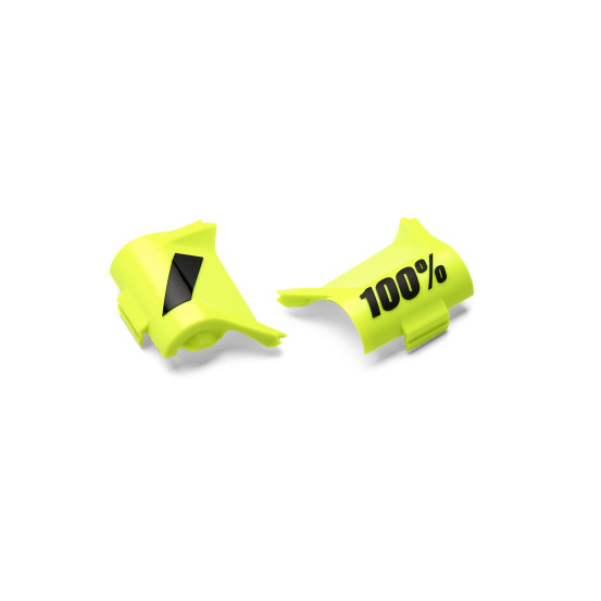 Couvercles de rechange pour Roll-Off 100% Forecast Racecraft/Accuri/Strata (la paire) - Jaune Fluo