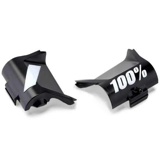 Couvercles de rechange pour Roll-Off 100% Forecast Racecraft/Accuri/Strata (la paire) - Noir Blanc