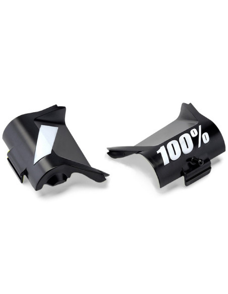 Couvercles de rechange pour Roll-Off 100% Forecast Racecraft/Accuri/Strata (la paire) - Noir Blanc