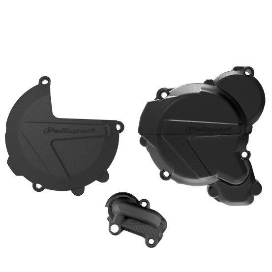 Kit de Protection de carters - Noir - POLISPORT KTM 250 300 EXC Husqvarna 250 300 TE 2020-2023