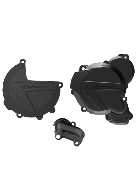 Kit de Protection de carters - Noir - POLISPORT KTM 250 300 EXC Husqvarna 250 300 TE 2020-2023