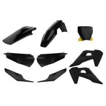 Kit plastiques complet - Noir - POLISPORT Husqvarna 125 TC 250 350 450 FC 2019-2022