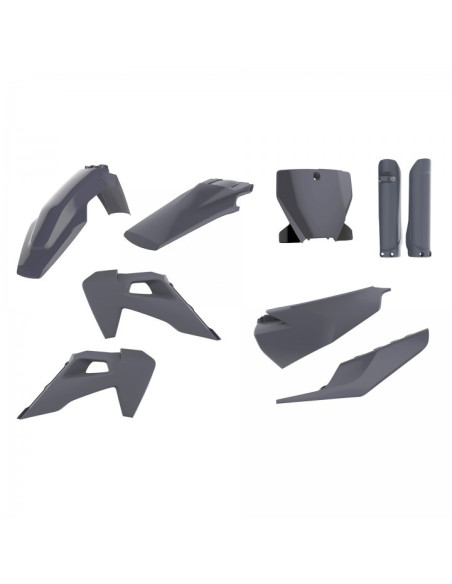 Kit plastiques complet - Gris - POLISPORT Husqvarna TE-FE 2020-2022