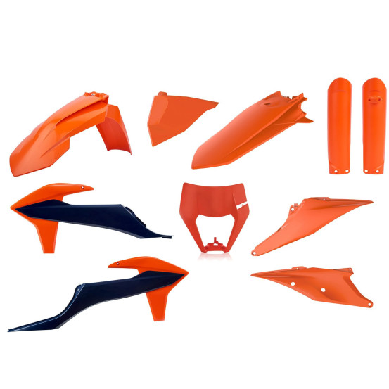 Kit plastiques complet - Orange Noir - POLISPORT KTM EXC EXC-F 2020-2023