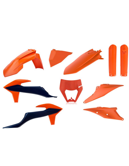 Kit plastiques complet - Orange Noir - POLISPORT KTM EXC EXC-F 2020-2023