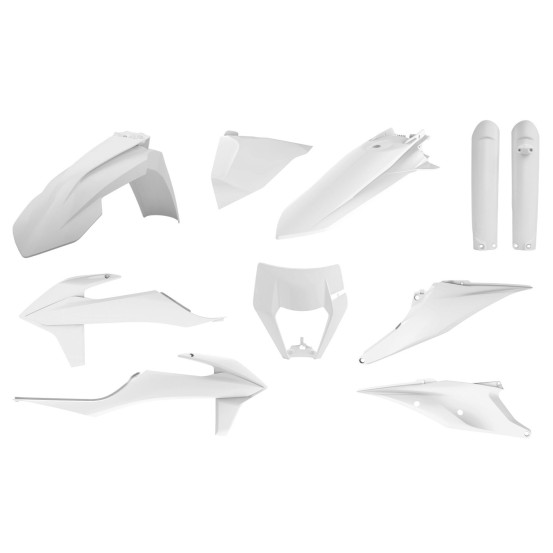 Kit plastiques complet - Blanc - POLISPORT KTM EXC EXC-F 2020-2023