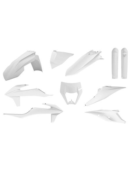 Kit plastiques complet - Blanc - POLISPORT KTM EXC EXC-F 2020-2023