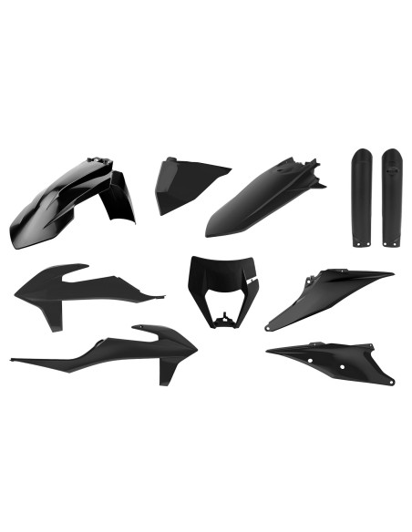 Kit plastiques complet - Noir - POLISPORT KTM EXC EXC-F 2020-2023