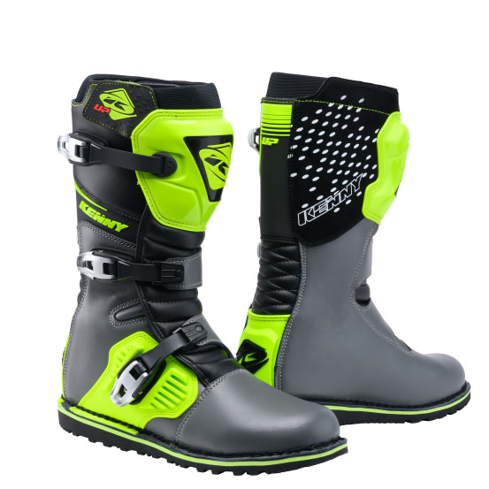 Bottes Kenny Trial Up - Noir Gris Jaune Fluo