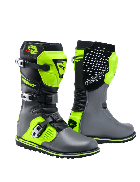 Bottes Kenny Trial Up - Noir Gris Jaune Fluo