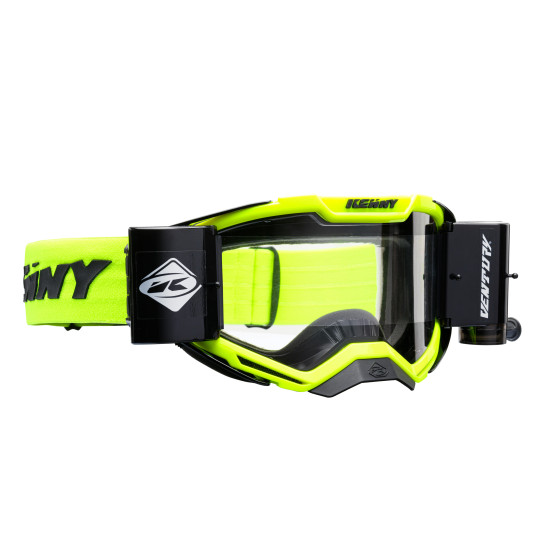 Masque cross Kenny Ventury Phase 3 Roll-off - Jaune Fluo