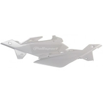 Plaques latérales - Blanc - POLISPORT Husqvarna 125 CR/WR 2006-2008 250 CR/WR 2006-2011 300 WR 2009-2011 TC/TE 2005-2007
