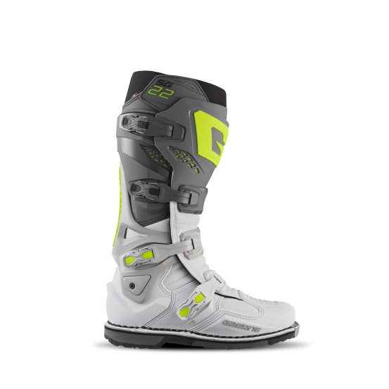 Bottes cross Gaerne SG22 - Gris anthracite Blanc Gris