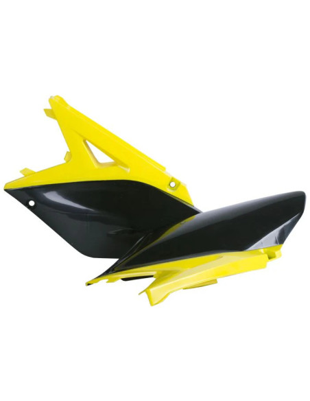 Plaques latérales - Jaune Noir - POLISPORT Suzuki 250 RM-Z 2010-2018